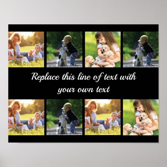 Personalise photo collage and text poster (Front)