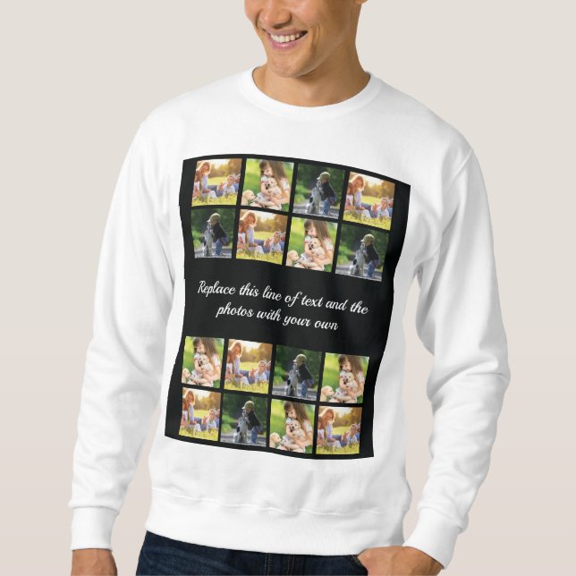 Personalise photo collage and text sweatshirt (Front)