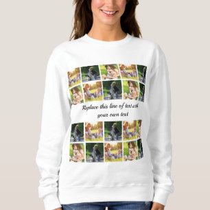Personalise photo collage and text sweatshirt