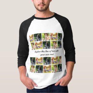 Personalise photo collage and text T-Shirt