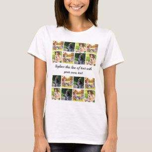 Personalise photo collage and text T-Shirt