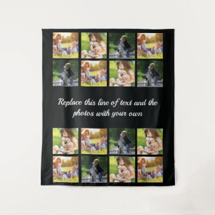 Personalise photo collage and text tapestry