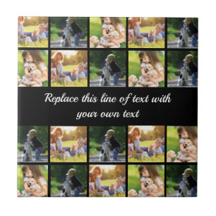 Personalise photo collage and text tile