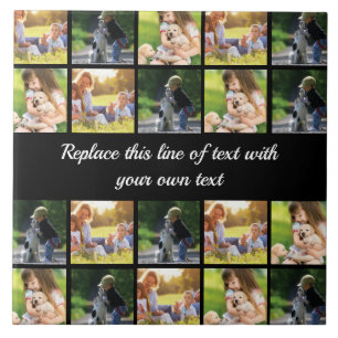 Personalise photo collage and text tile
