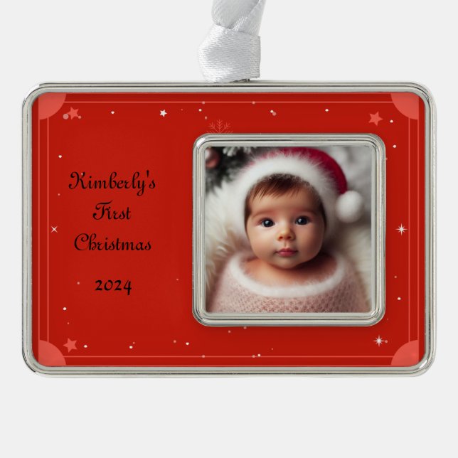 Personalise Photo Framed Ornament (Front)