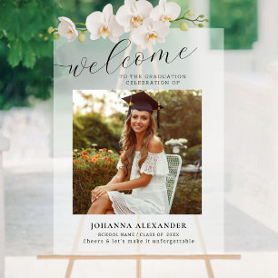 Personalise Photo Graduation   Graduate Welcome Acrylic Sign