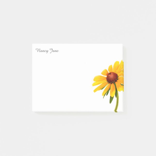 Personalise: Photography Minimal Black-Eyed Susan Post-it Notes (Front)