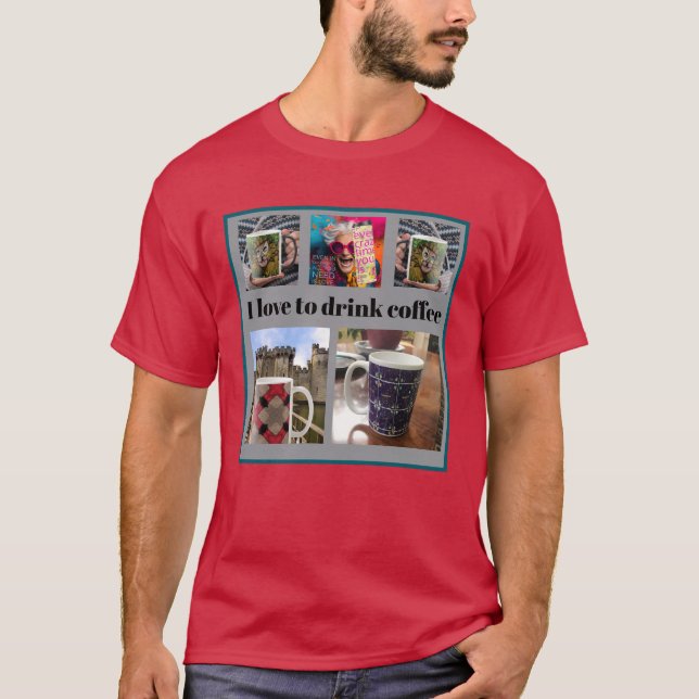 Personalise Photos, Create Your 5-place Panel T-Shirt (Front)
