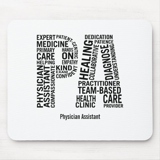 Personalise Physician Assistant PA Mouse Mat (Front)