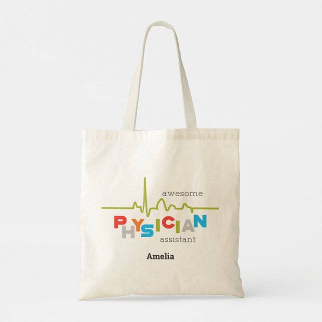 Personalise, Physician Assistant Week Awesome Tote Bag (Back)