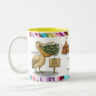 Personalise: Pierre pelican's brilliant beak Two-Tone Coffee Mug