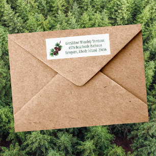 Personalise Pinecone Holiday Return Address Label
