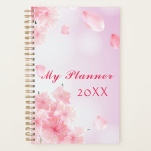 Personalise Pink Floral Yearly Planner