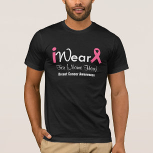 Personalise Pink Ribbon Breast Cancer T-Shirt