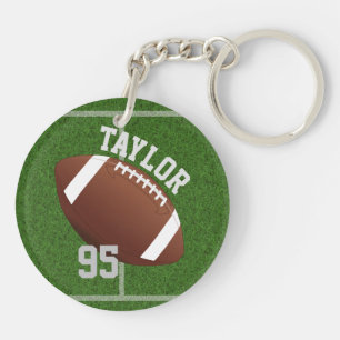 Personalise player Name and Number Football Key Ring