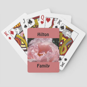 Personalise Playing Cards Pink Rose Deck of Cards