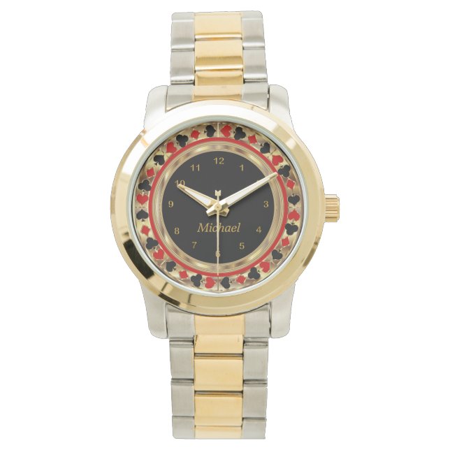 Personalise Poker Player Watch (Front)