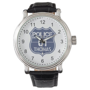 Personalise Police Department Shield 01 - Any Name Watch