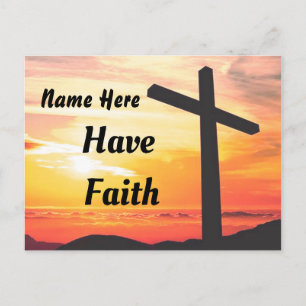 Personalise Postcard Have Faith