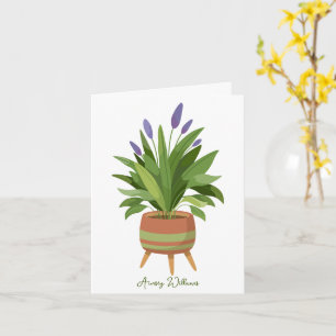 Personalise Potted Plant Note Card Blank