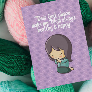 Personalise Praying Woman for Mother's Day Invitation