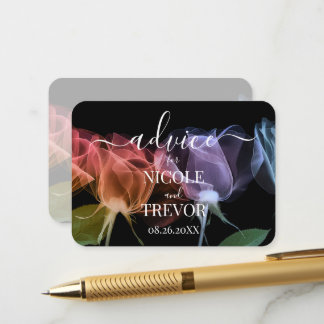 Personalise: Pretty X-Ray Flowers Wedding Advice Card