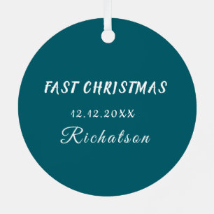 personalise professional Christmas Metal Circle Tree Decoration