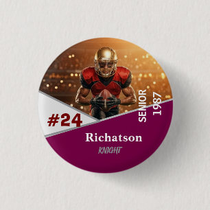 personalise professional templet simple sports  3 cm round badge