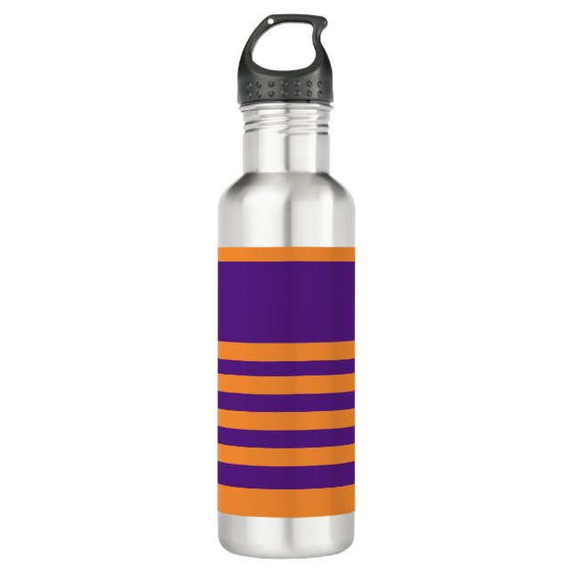 Personalise Purple And Gold Add Sports Team Name 710 Ml Water Bottle (Front)