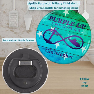 Personalise Purple Up for Military Kids Submarine Bottle Opener