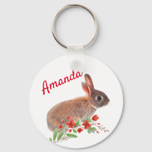 Personalise Rabbit Key Ring