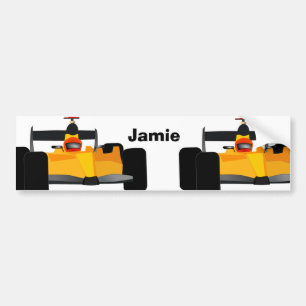 Personalise Race Car Birthday Party Gifts Bumper Sticker