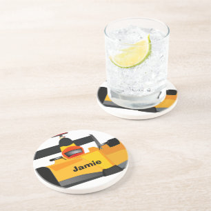 Personalise Race Car Birthday Party Gifts Coaster