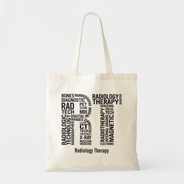 Personalise Radiology Technologist RT Rad Tech Tote Bag (Front)