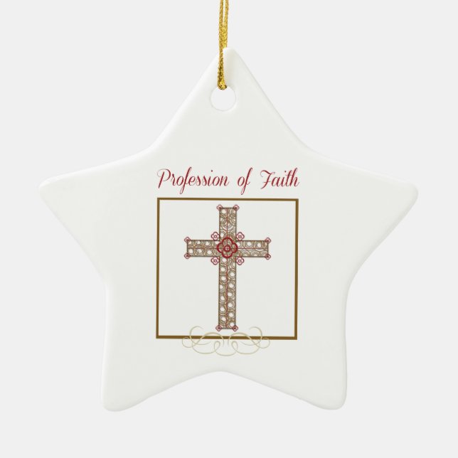 Personalise, RCIA Blessings on Profession of Faith Ceramic Tree Decoration (Front)