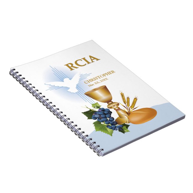 Personalise, RCIA Congrats Catholic Sacrament Notebook (Right Side)