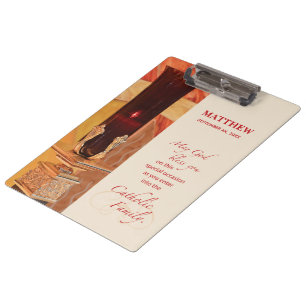 Personalise, RCIA Congratulations, Catholic, Red Clipboard