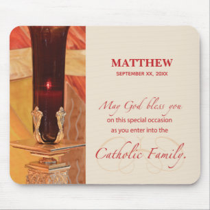 Personalise, RCIA Congratulations, Catholic, Red Mouse Mat