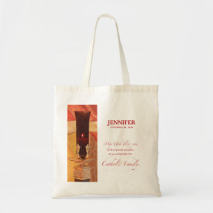 Personalise, RCIA Congratulations, Catholic, Red Tote Bag