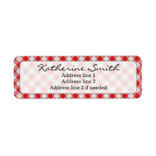 Personalise: Red and White Gingham Check Pattern