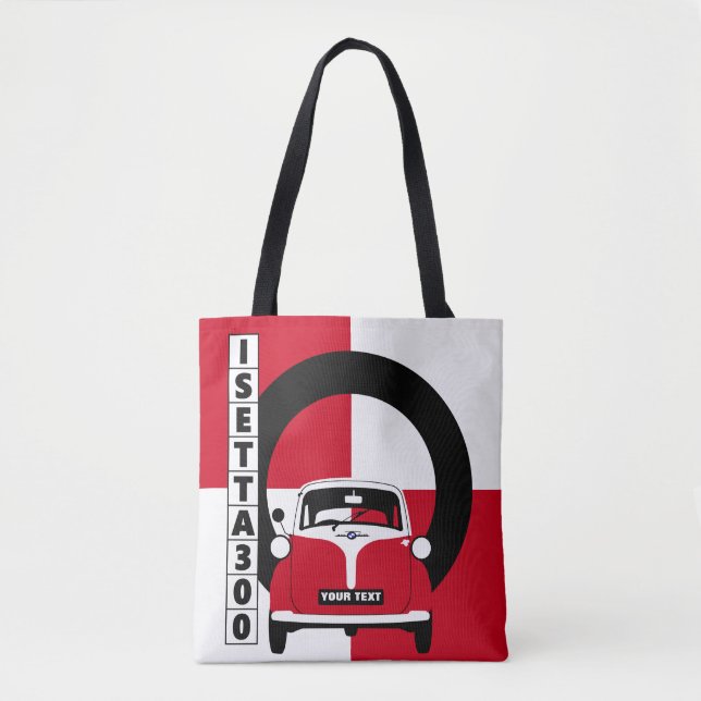 Personalise Red Isetta Bubble Micro car tote (Front)