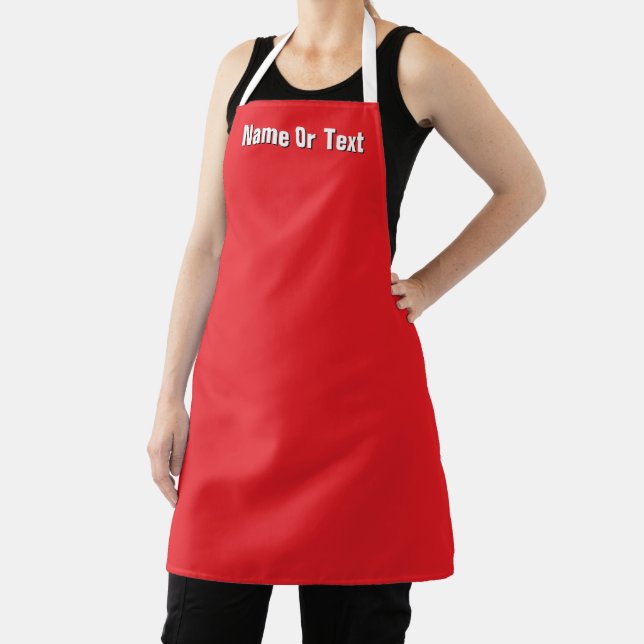 Personalise Red Kitchen Chef Baker Caterer  Apron (Insitu)