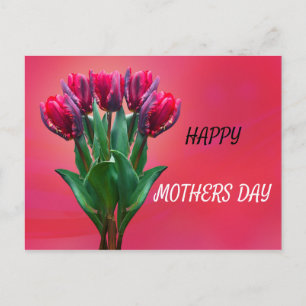 Personalise Red Mothers Day Postcard