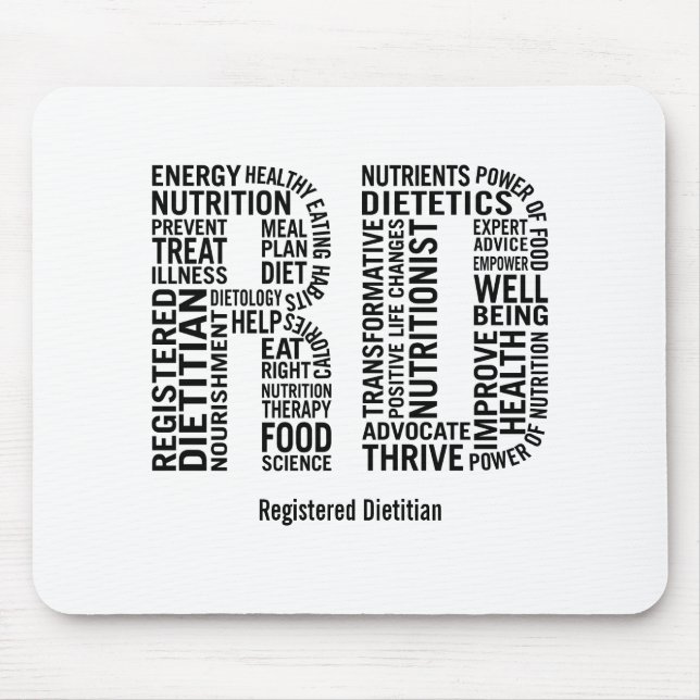 Personalise Registered Dietician RD Mouse Pad (Front)