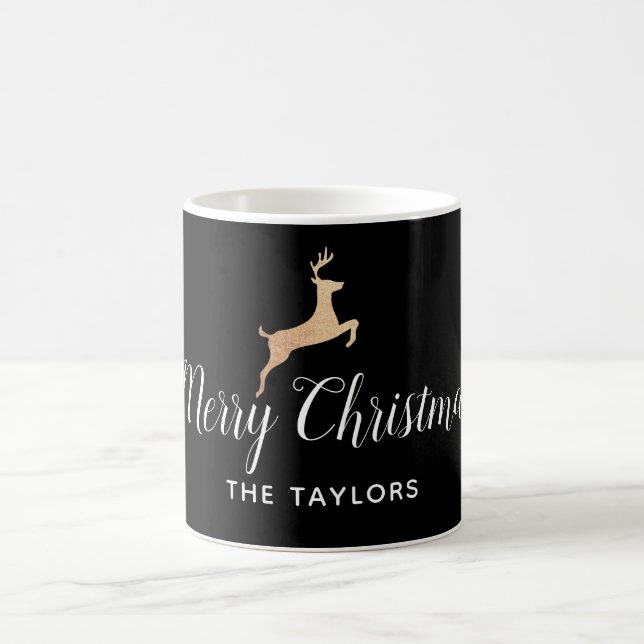 Personalise Reindeer Christmas Holiday Mug (Center)