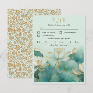 Personalise Response Card Lotus flower