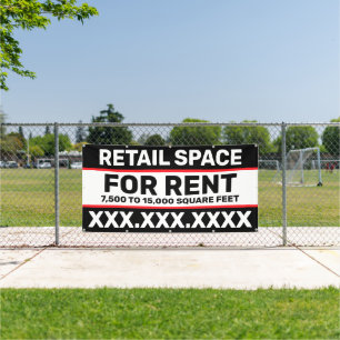 Personalise Retail Space For Rent Square Footage  Banner