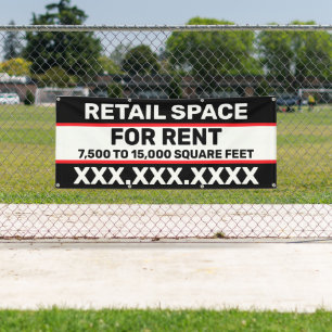 Personalise Retail Space For Rent Square Footage Banner