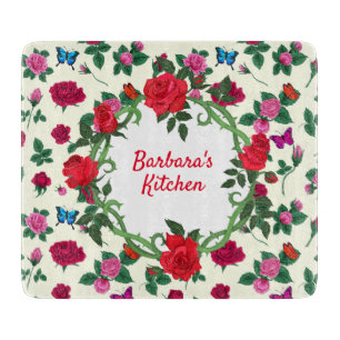 Personalise Rose Garden  Cutting Board