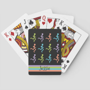 Personalise Runners Running Add Text Playing Cards